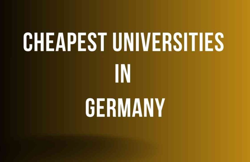 cheapest universities in Germany